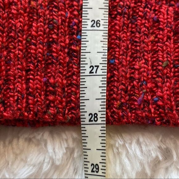 Draper’s & Damon’s Buttoned Red Tweed Cardigan Sweater Size Large - Picture 11 of 11